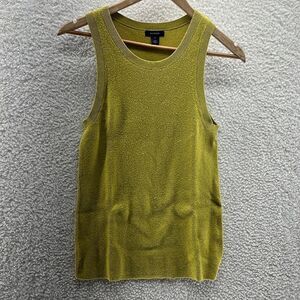 Halogen Sleeveless‎ Sweater Olive Pampas Size Medium